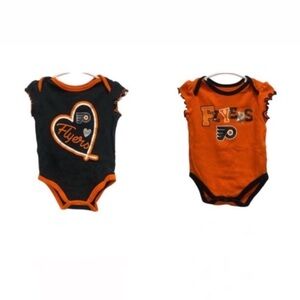 2 NHL Philadelphia Flyers Hockey Onesies